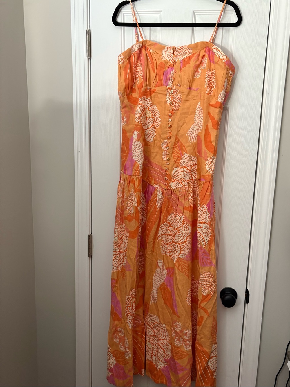 NWT Farm Rio x Anthropologie Linen Blend Strapless Drop-
Waist Maxi Dress - Picture 2 of 7